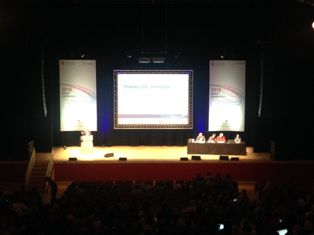 IAMCR2016's tweet photo. And the opening plenary is well underway, what a beautiful stage setting to welcome you to #IAMCR2016 https://t.co/ErEFahTf9R