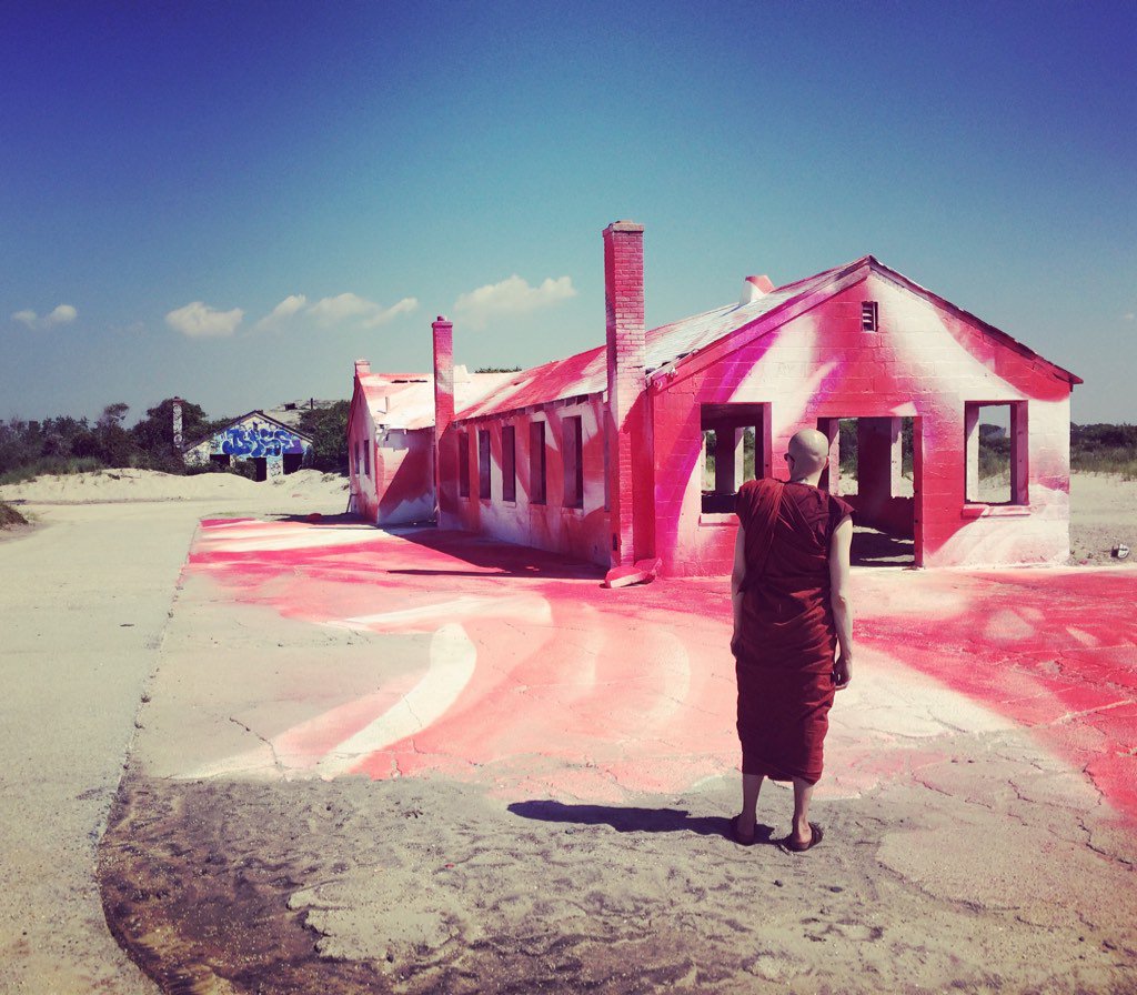 rockawaysummer's tweet image. This Sunday: free meditation retreat with Tibetan nun Khenmo Drolma amidst art from @RockawayArtists and @MoMAPS1