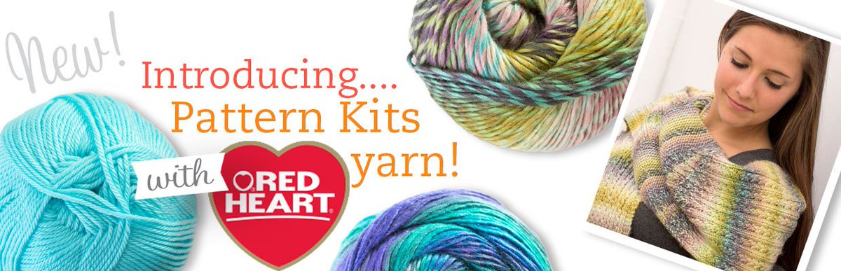NEW! Pattern Kits with Red Heart Yarn - See our new kits today at knittingboard.com.