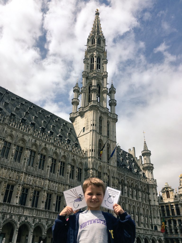 JulieStewartEDU's tweet image. Travels to Brussels. #StewBuCritters are having a blast! #edtechlearning #inspiringstudents #grade2travelguides
