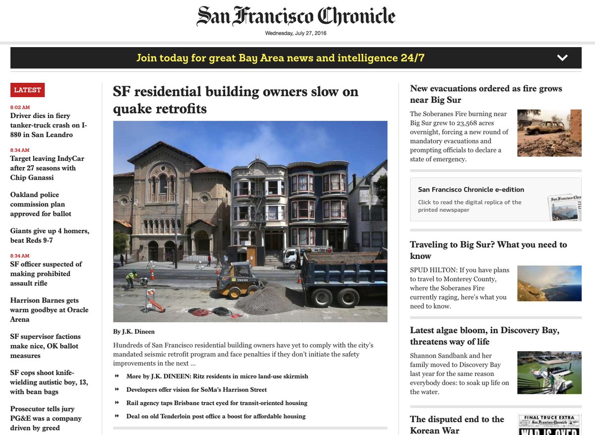 scootrous's tweet photo. @SFGate @sfchronicle unhappy that Bill is on front pages instead of H. But top staycation tips are critical, tx! https://t.co/vOg71JR5hK