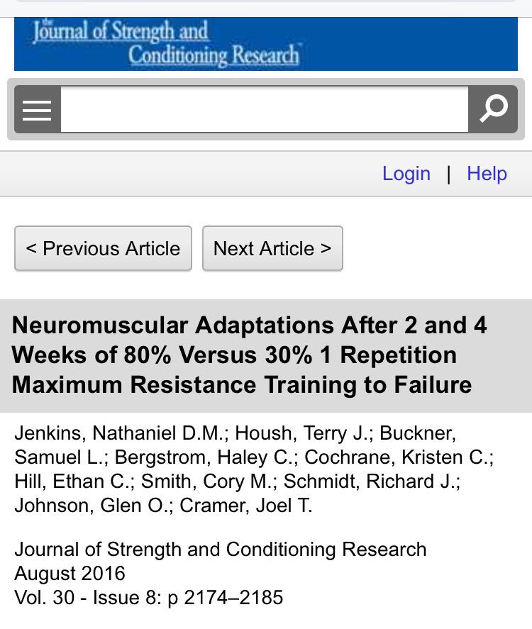 LloydRenals's tweet image. Here's a new paper on NM response to different loads and looks good 80% 1RM still king mobile.journals.lww.com/nsca-jscr/_lay…