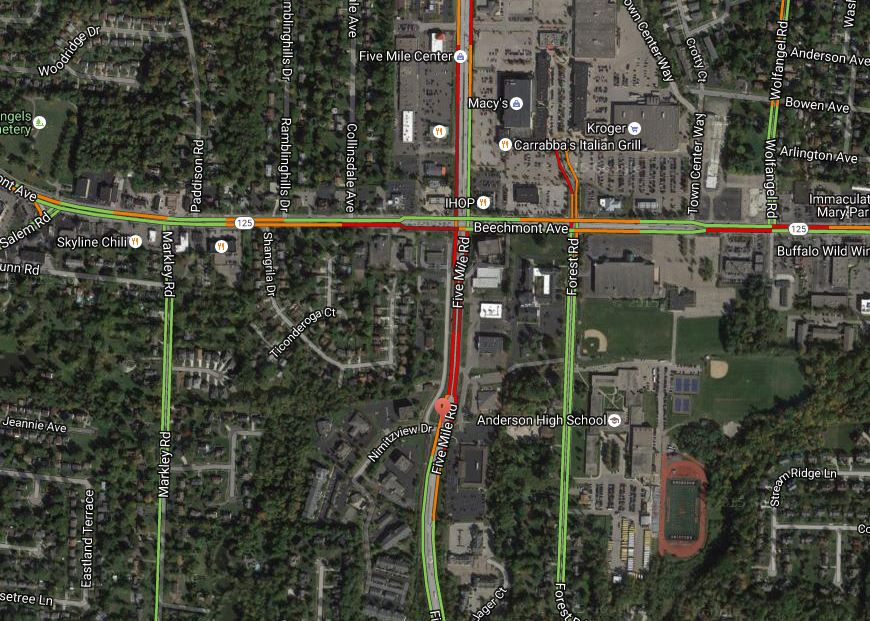 Five Mile closed from Beechmont to Nimitzview for pole and live wires