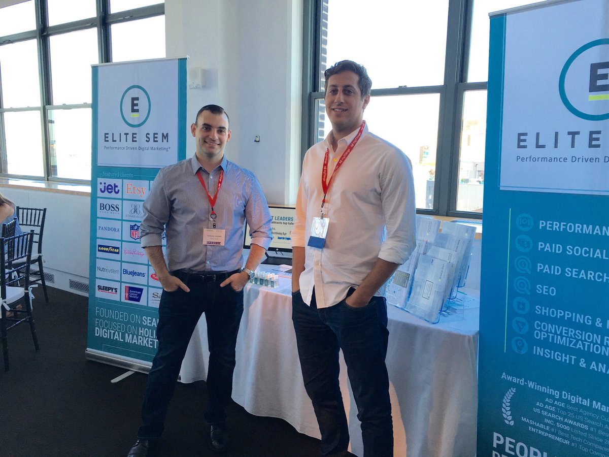 Tinuiti's tweet photo. #GrowCommerce attendees: Say hi to Jesse + Anthony @ the Elite table & ask for your FREE SEM audit! :) https://t.co/705Yt4EMAO