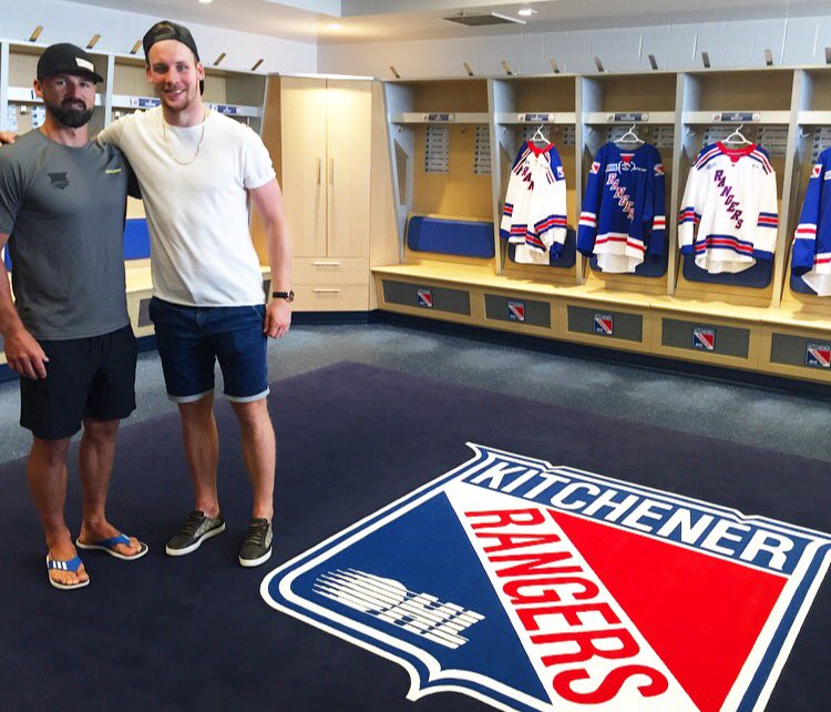 OHLRangers's tweet image. Always great getting a visit from an old friend! @RadekFaksa #OnceARangerAlwaysARanger 🏒⭐️ @RedLine_Cond