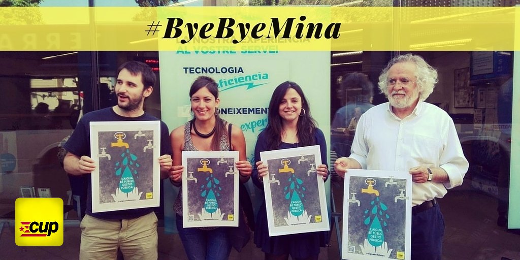 #ByeByeMina
El Consell Editorial decideix que NO hi haurà consulta ni subhasta sobre l'aigua! Perquè és un bé comú!
