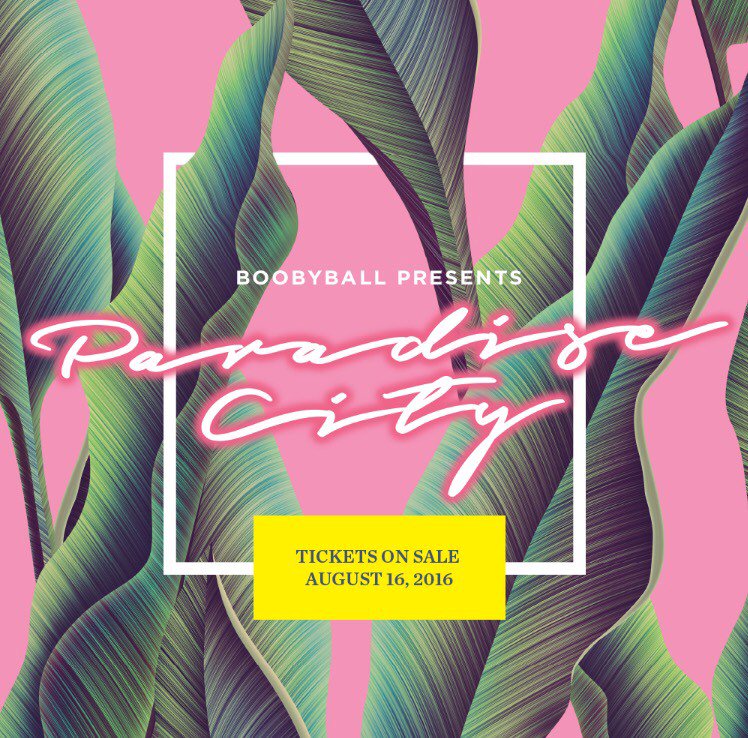 splendor_grace's tweet photo. Get your palm leaves, leopard print and Tarzan outfits ready. @boobyball presents: Paradise City! #Boobyball https://t.co/tEAQS69vQe