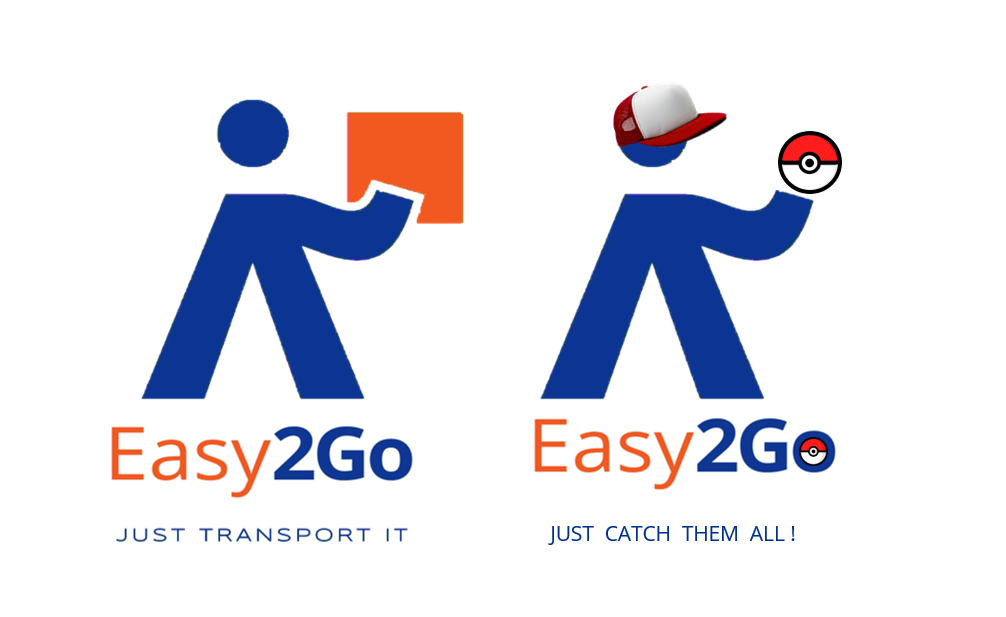 easy2go_deliver's tweet photo. Après #PokemonGO, préparez-vous à l'arrivée du phénomène #Easy2GO. Alors Easylogo de #gauche ou de #droite? https://t.co/Oh1UNQdL1h