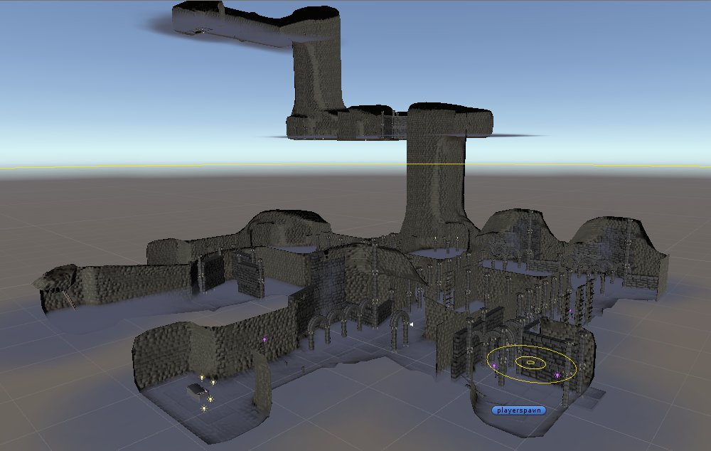 CrimsonKeep's tweet image. A look at some of the verticality in the crypt tileset #indiedev #gamedev #unity3d