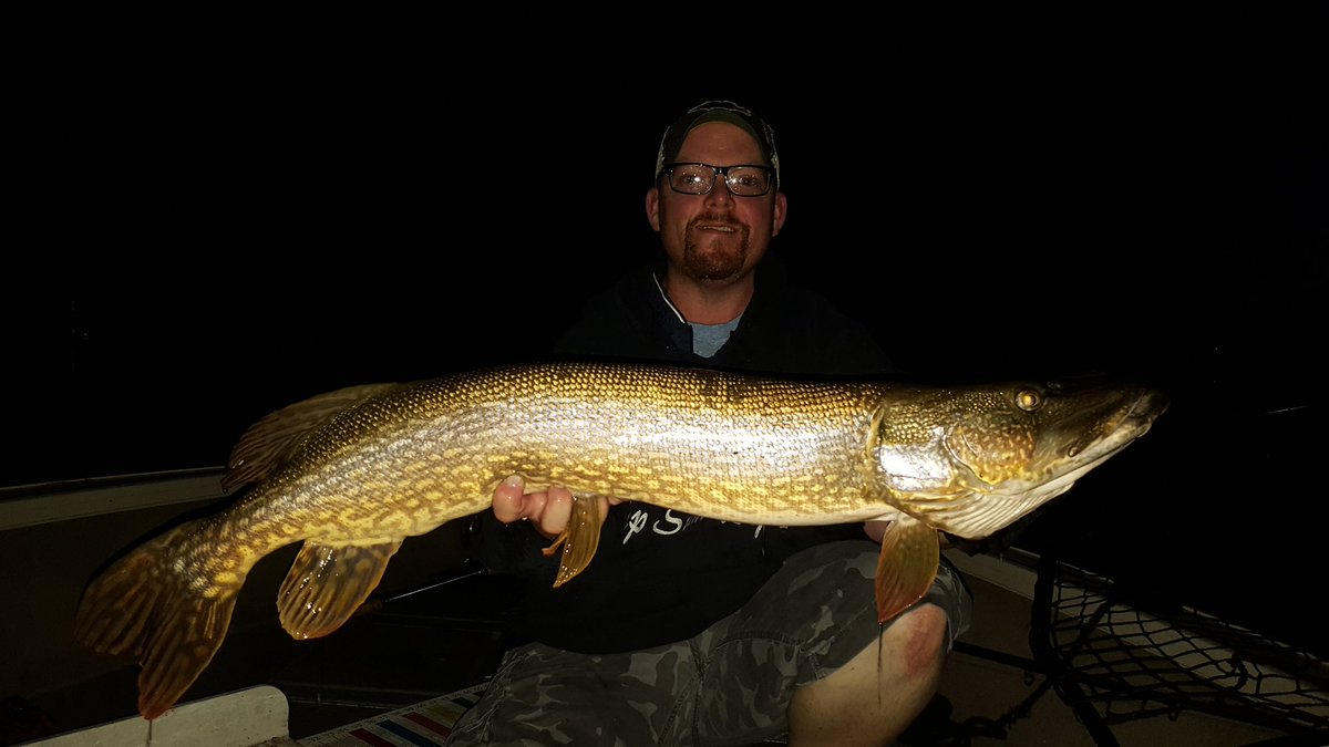 thruman7's tweet photo. 39" pike. It's always better on top in the dark https://t.co/GwbS6MVXDo