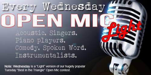 Signup for Light Open Mic tonight at 8pm! No pressure, no cover. Why not?