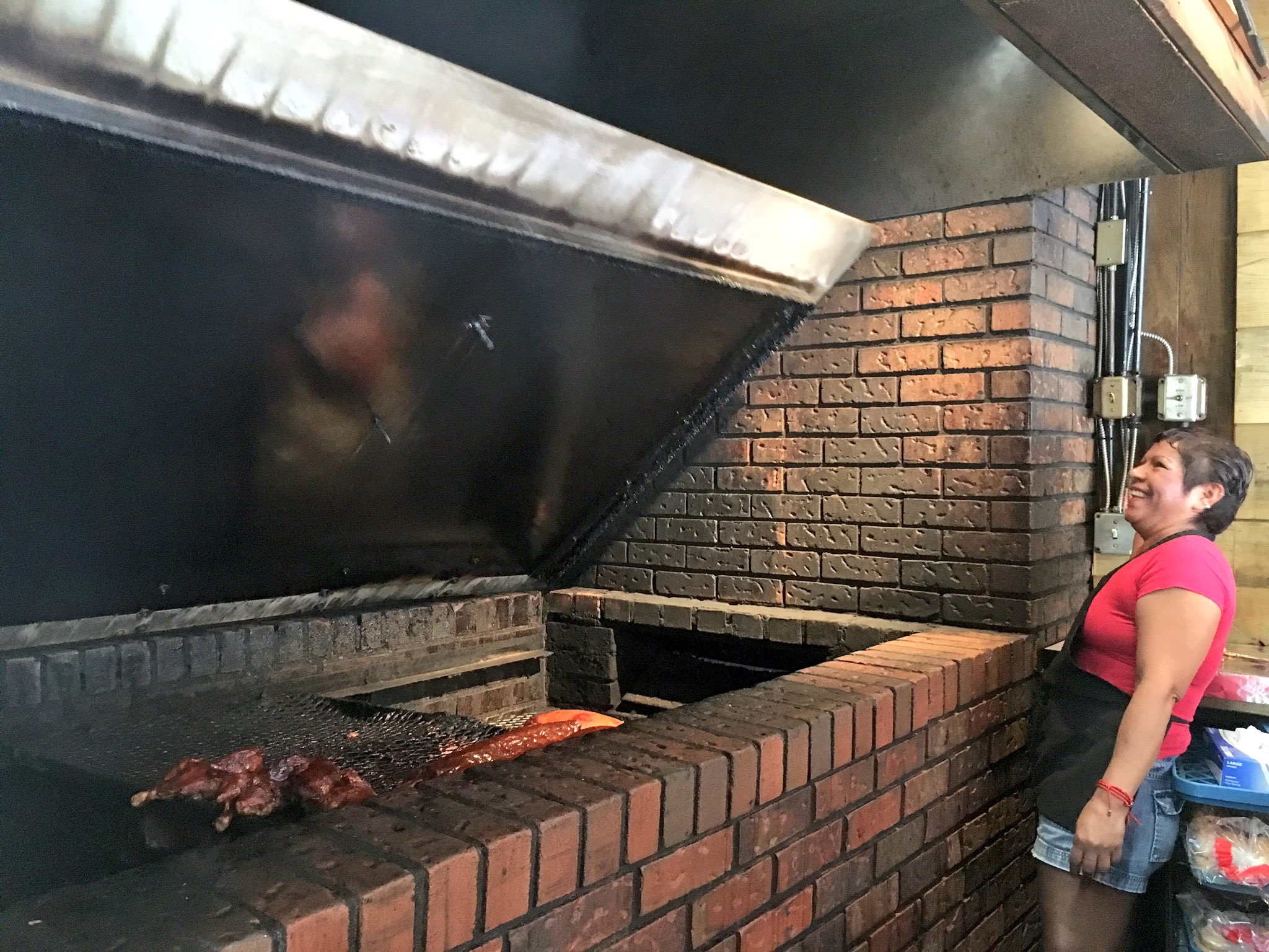 Brick pit clearance smoker