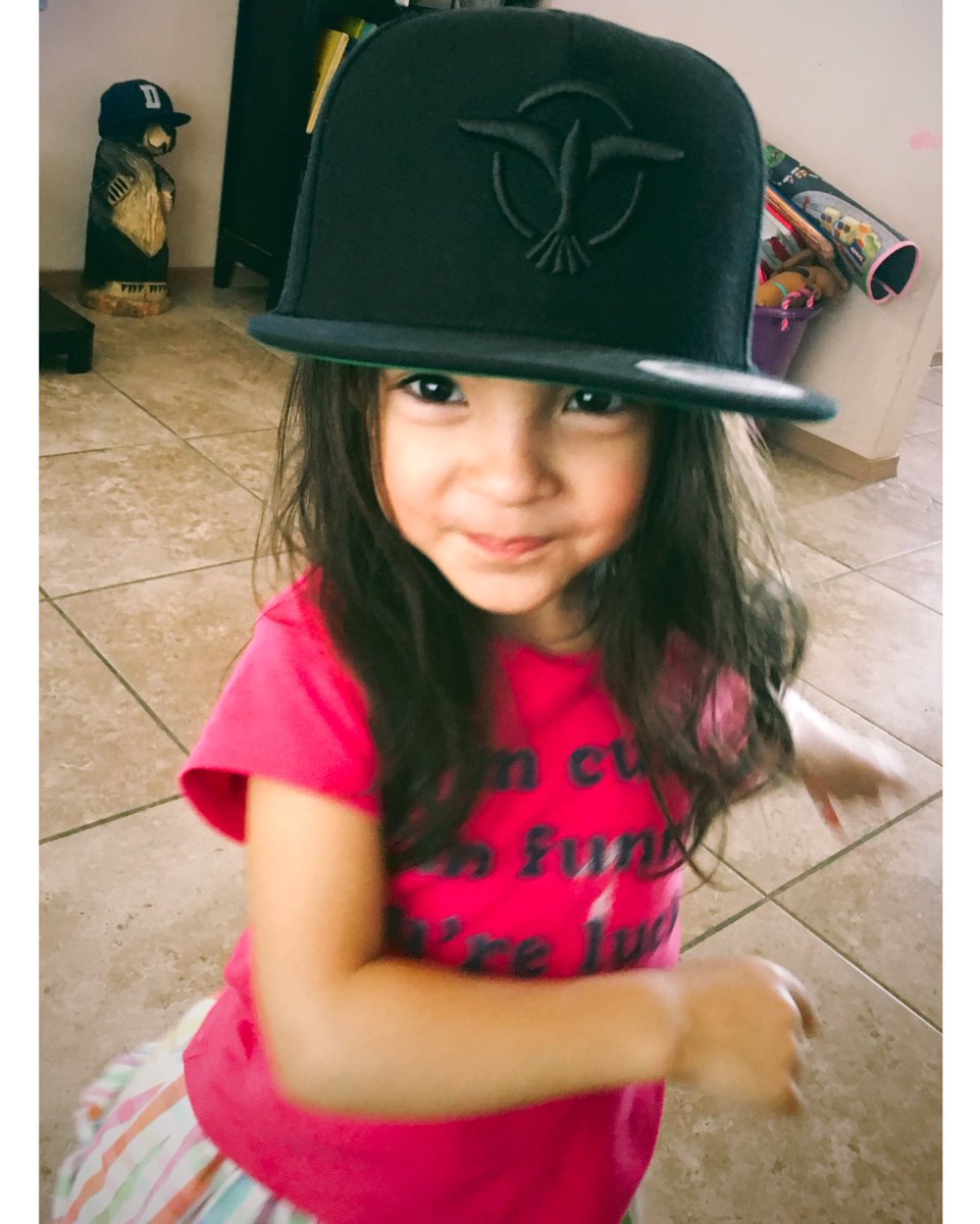 april_aries17's tweet photo. My Niece always finds my @tiesto SnapBack &amp; loves wearing it lol she's too cute!😘 https://t.co/c0moRiEqNB