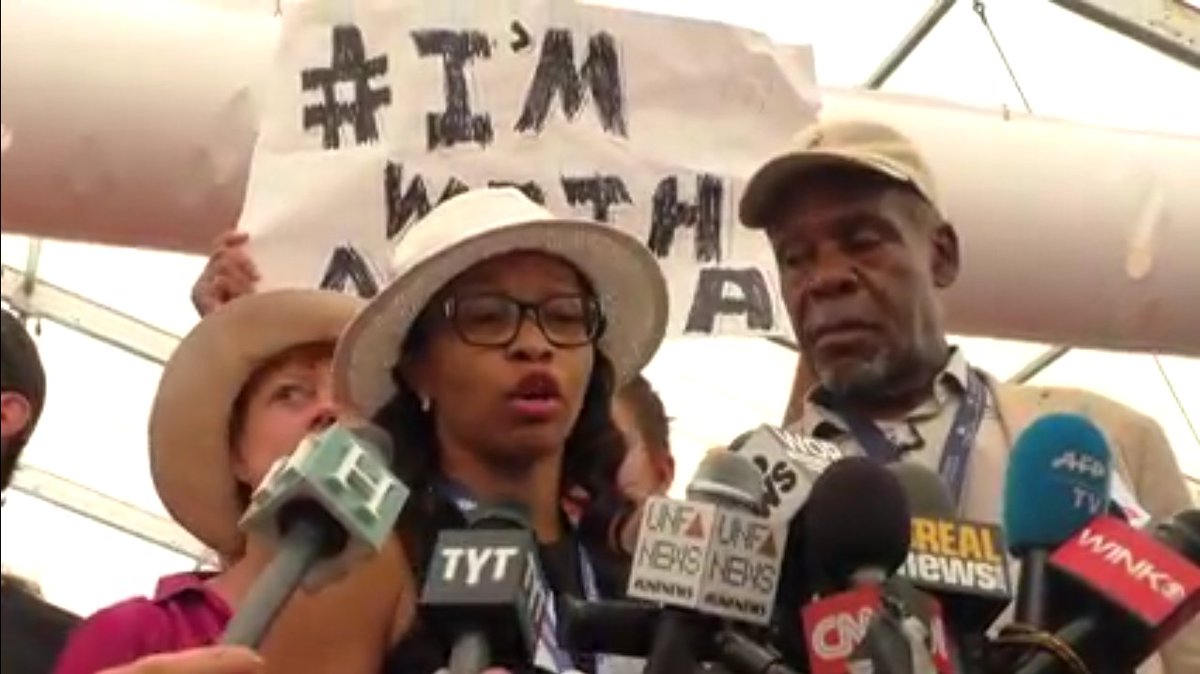NationalNurses's tweet photo. Reporting @ninaturner was pulled from speaking at DNC last night. Watch live: https://t.co/8zMLUDlBYP #ImWithNina https://t.co/kRxcbI3ngg