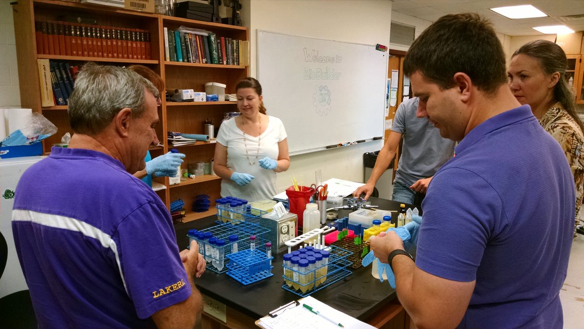 GermJuggler's tweet photo. Another great day off #BioBuilding @MissouriSandT Really enjoying working with this great group of teachers! https://t.co/LroWBF1EMW