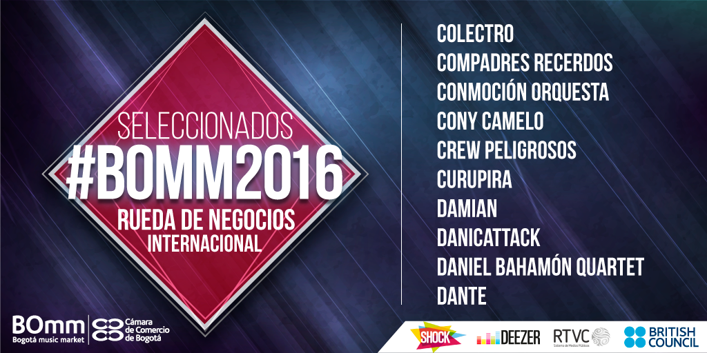 BOmm_Bogota's tweet photo. #BOmm2016: Artistas seleccionados #OrgulloBOmm https://t.co/8sK1XAWFwU