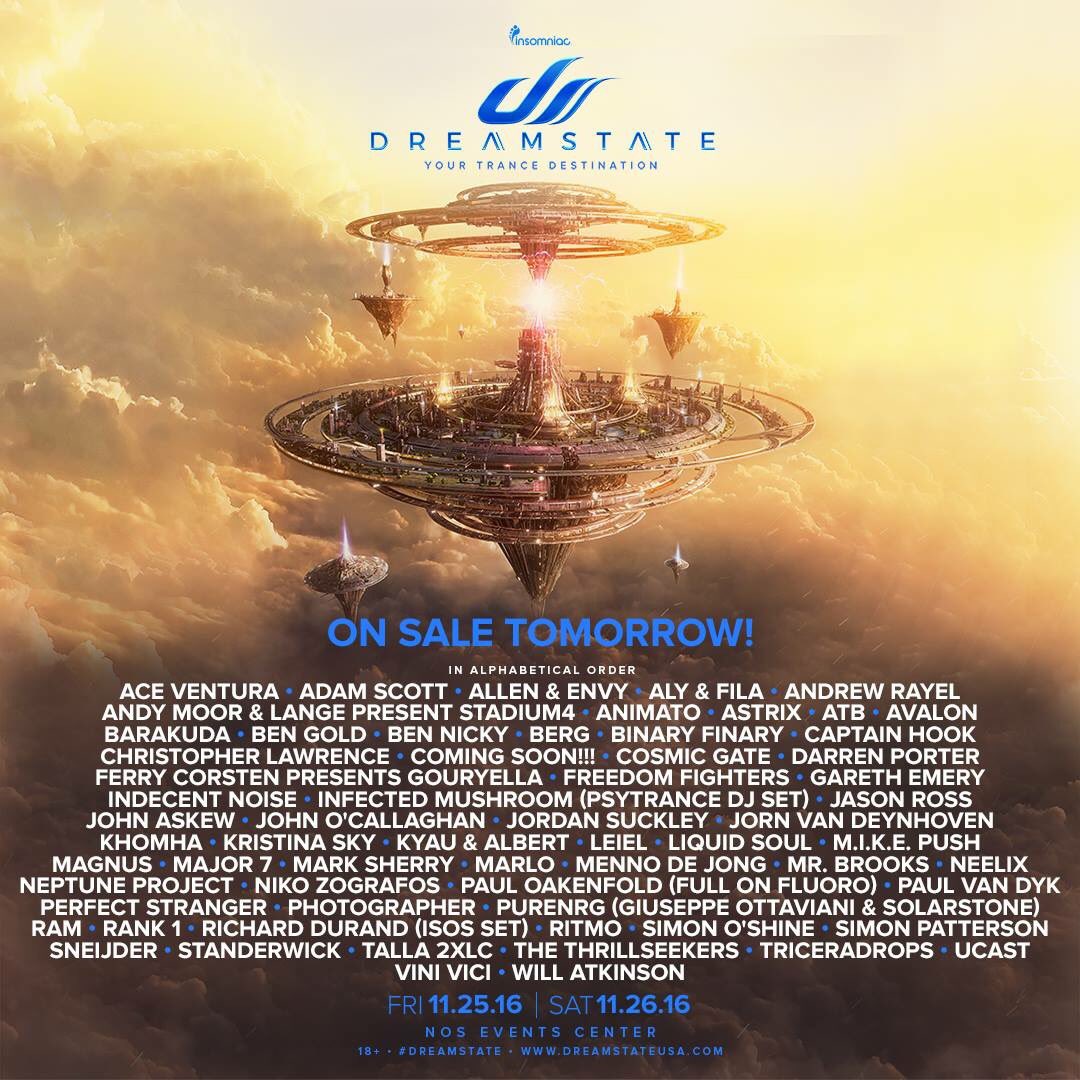 45 minutes until the tickets to the best trance show that I've ever seen go on sale! #DreamstateSoCal #tranceheaven