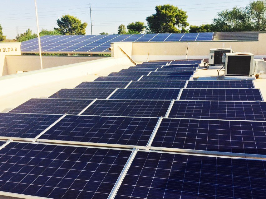 Progress of a #solar installation in #PeoriaAZ . #Charterschool #solarfunding. <a href="/Watthub/">Watthub Renewables</a> <a href="/JinkoSolarCoLtd/">Jinko Solar</a>