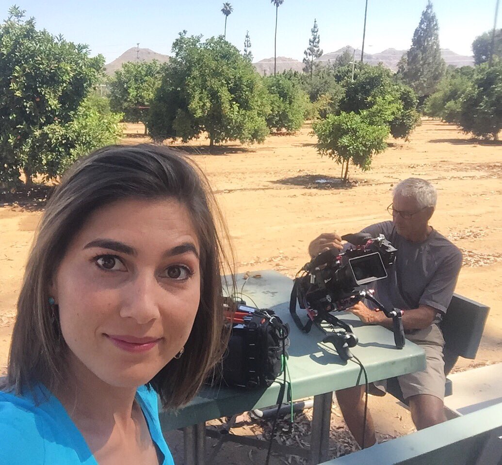PolycrystalhD's tweet photo. The face of the happiest girl in the world! 1st shoot day for the return of #AJTechKnow #citrus #flavorchemistry https://t.co/4B3r0RgdzB