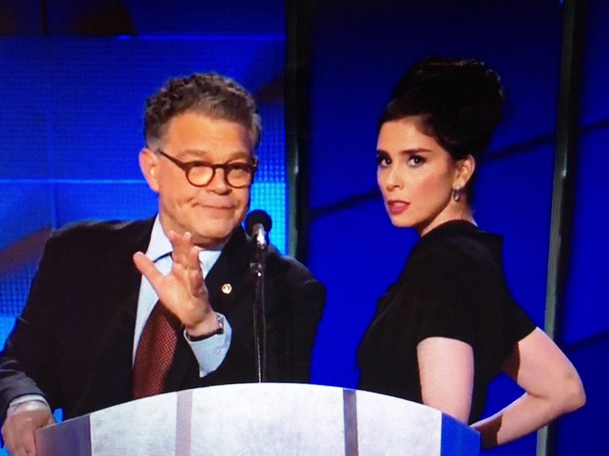 Steamy #DNC pic:  <a href="/alfranken/">Al Franken</a> &amp; me I'm the one on the right