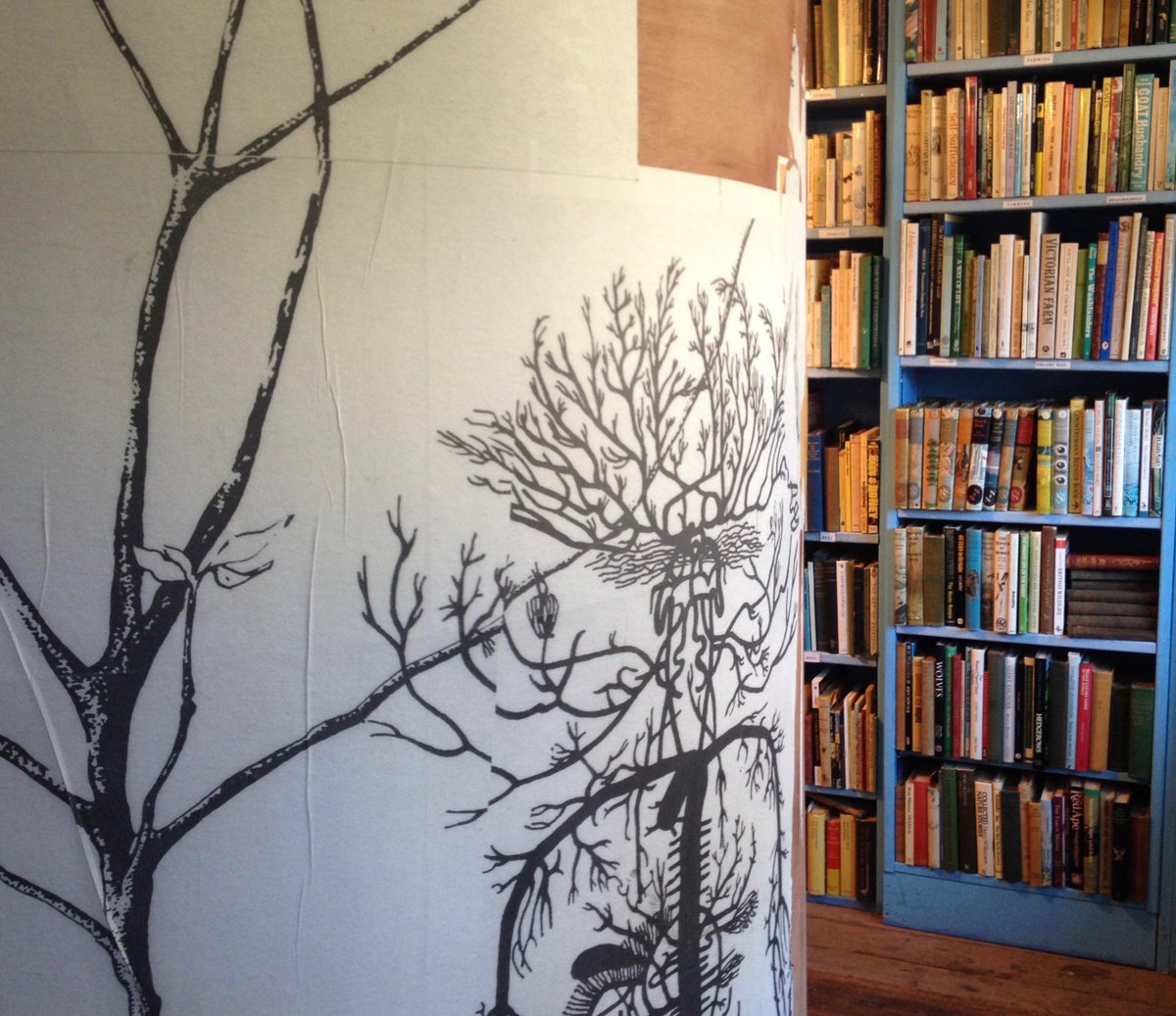 'Life for me, is blood, nerve, plant and rock, not mind.'  Jeff Nuttall show taking shape in the bookshop...