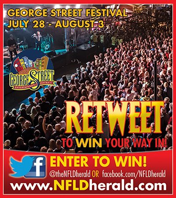 TheNfldHerald's tweet photo. Surprise! We have one last set of tickets to @OurLadyPeace @thetrews @TheNovaksBand @Beauwater709 at #GSF #RT2WIN! https://t.co/02W692HjNz