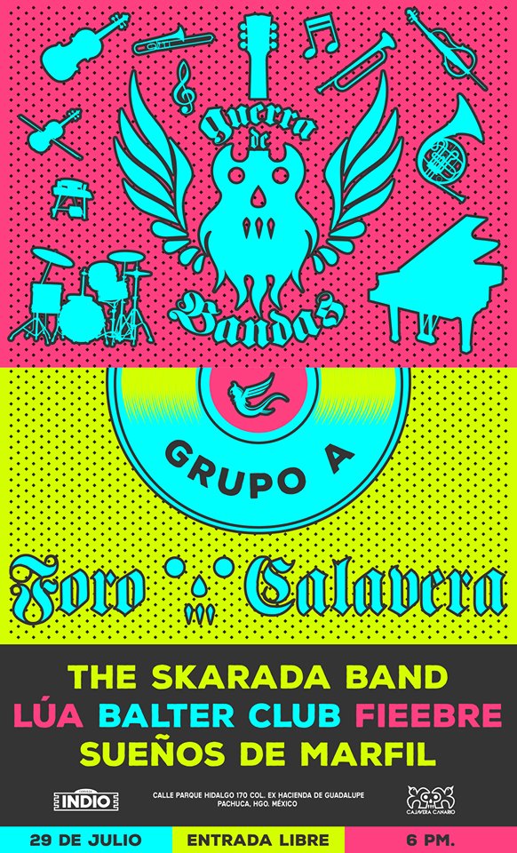 Foro_Calavera's tweet photo. Tienes una cita este viernes 29 de julio en @Foro_Calavera, apoya a tu banda. #LaMusicaRompeFronteras https://t.co/ozKZiVNe4h