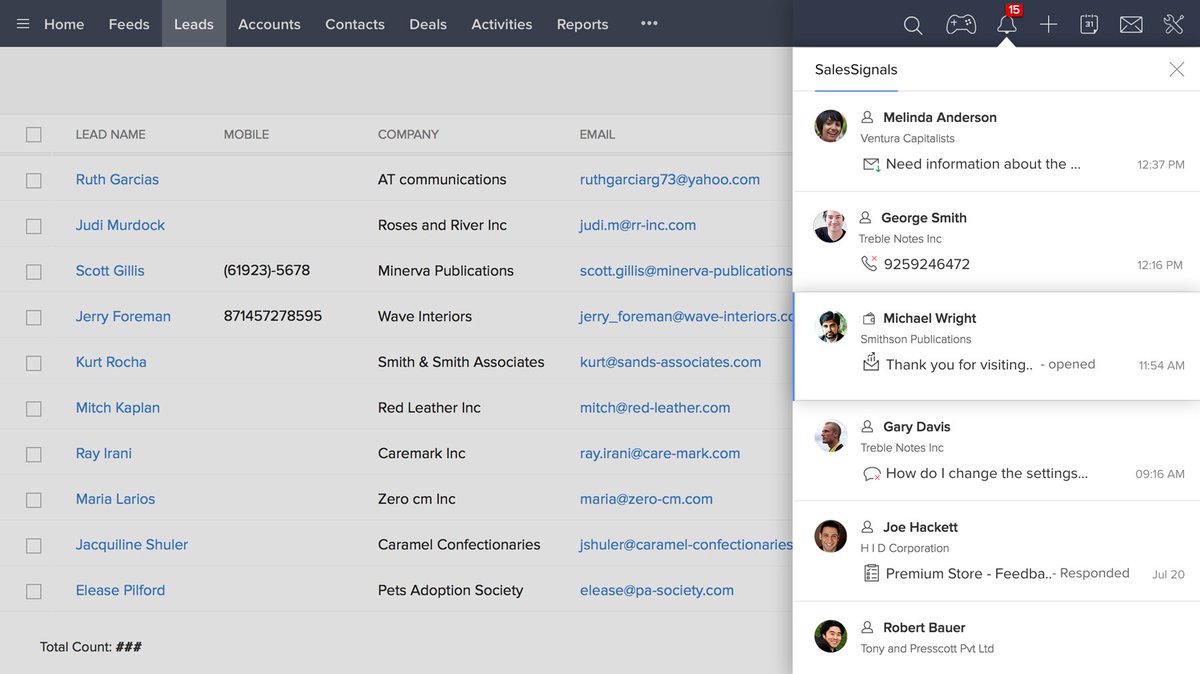 EstoEsCRM's tweet image. #SalesSignals New Feature #ZohoCRM @zoho #ReadyToSell zoho.com/crm/