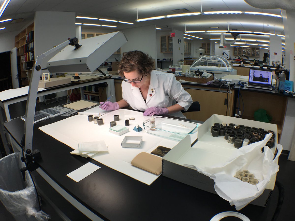 nypl's tweet photo. How do conservation experts treat photography collections at NYPL? We're live from the lab: https://t.co/H2GhTP8L6h https://t.co/U0RLLCAuo1