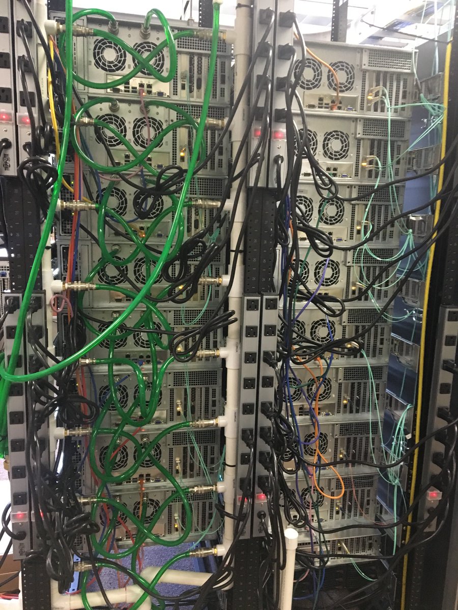 BerkeleySETI's tweet photo. .@brkthroughprize #Listen water cooling install continues @IamGBT. Here's a pic. #SeriesOfTubes https://t.co/e2zPEbinRF
