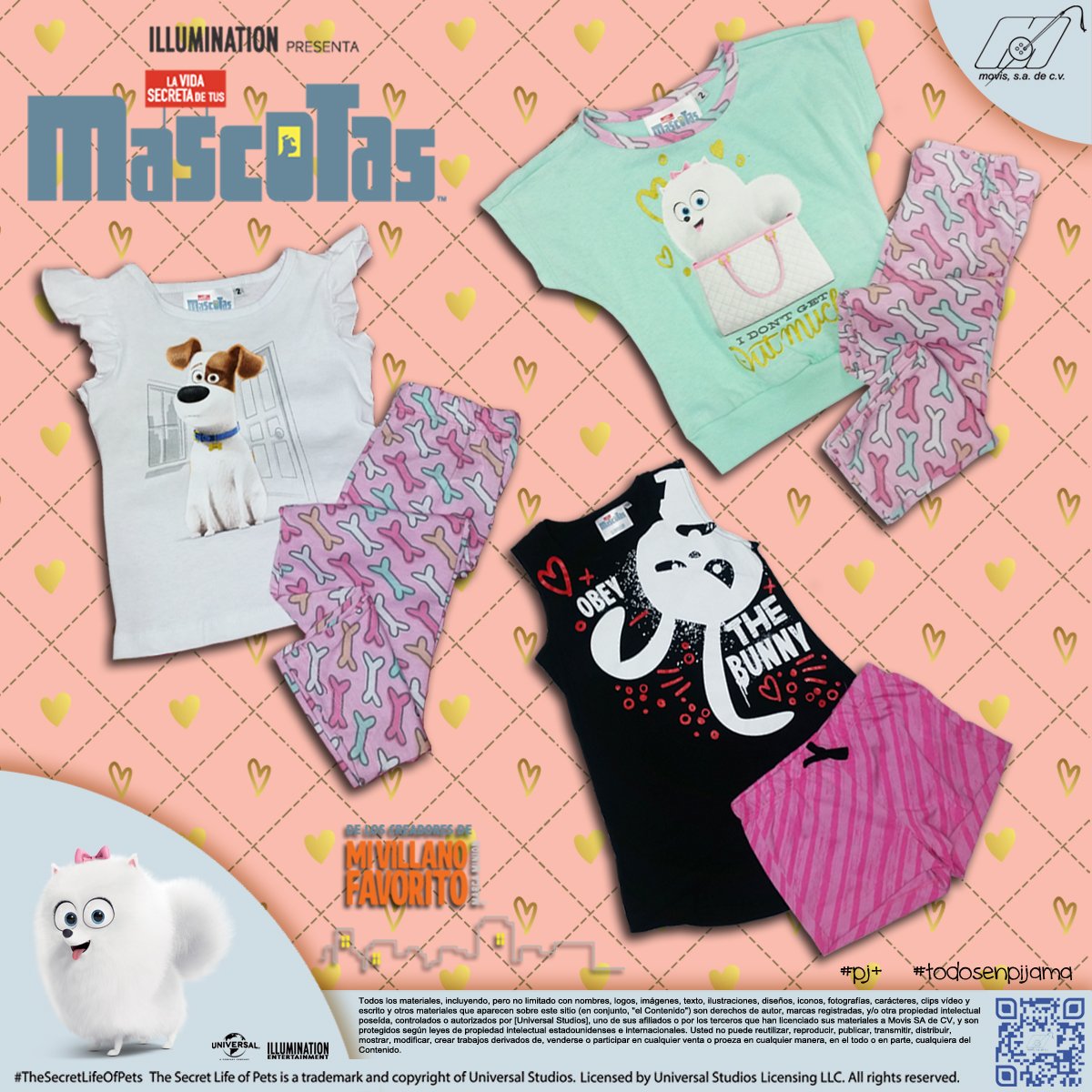 MovisMexico's tweet photo. Tómate una selfie con tu pijama #pj+ #todosenpijama y disfruta de tu pelicula #LaVidaSecretaDeTusMascotas https://t.co/AD1jv8vL5f