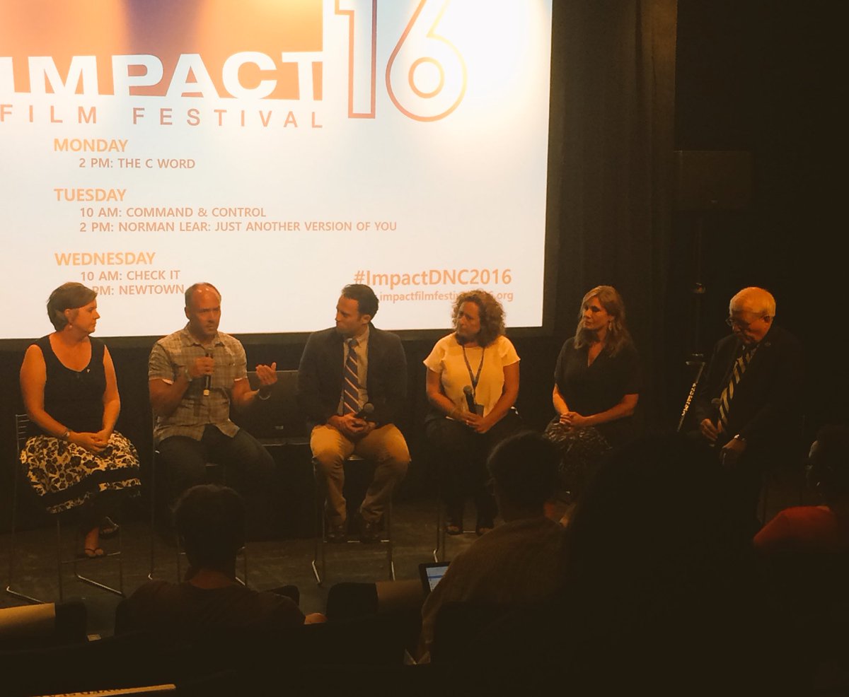 picturemotion__'s tweet photo. Powerful close to #ImpactSNC2016 Festival w/ @newtowndoc. We've been honored to bring these stories to #DemsinPhilly https://t.co/q7gE9twOmZ