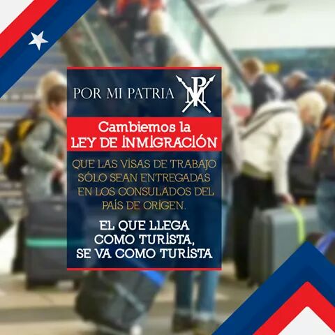 #LeyDeInmigracion. #VisasDeTrabajo
El que llega como #Turista, se va como turista.
#PorMiPatriaChile