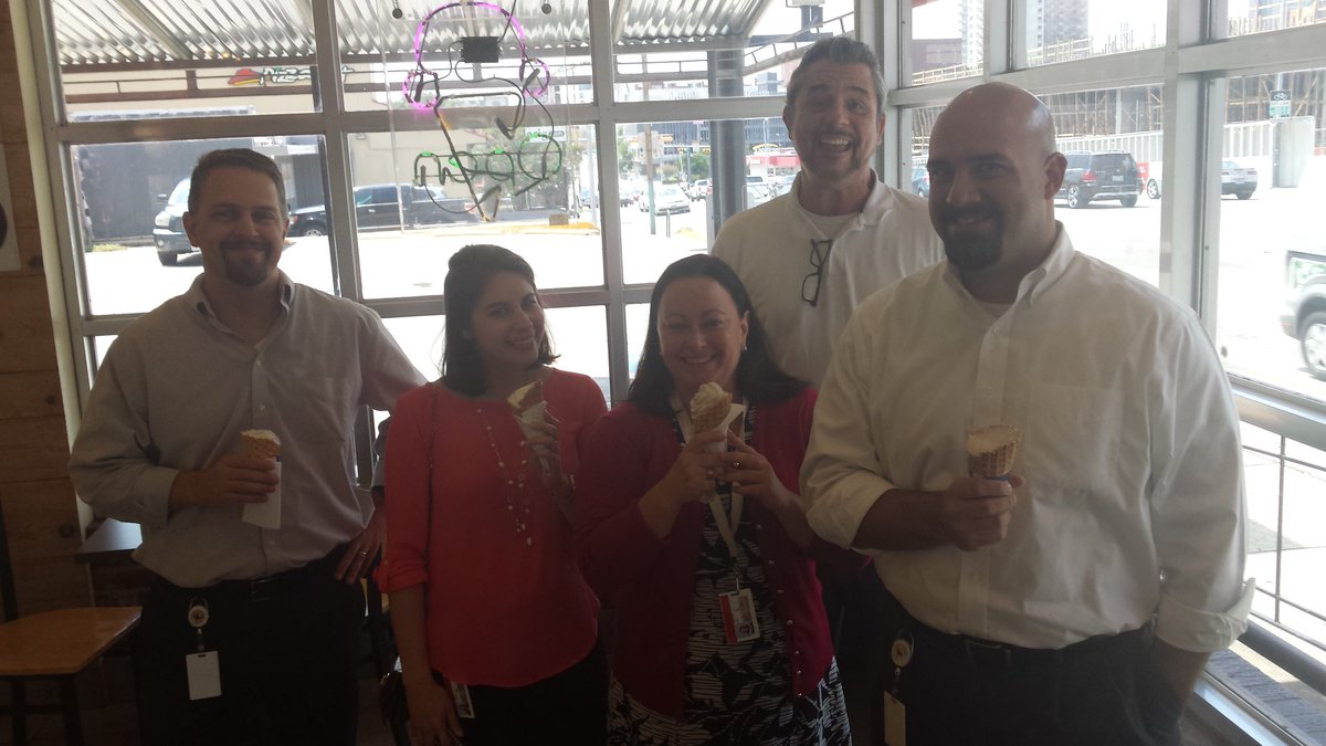 BrittanyEck's tweet photo. Hey @BuffaloFreedom, looks like you missed out on @TCBY $0.99 waffle cones with the team! https://t.co/W8gLkCmskn