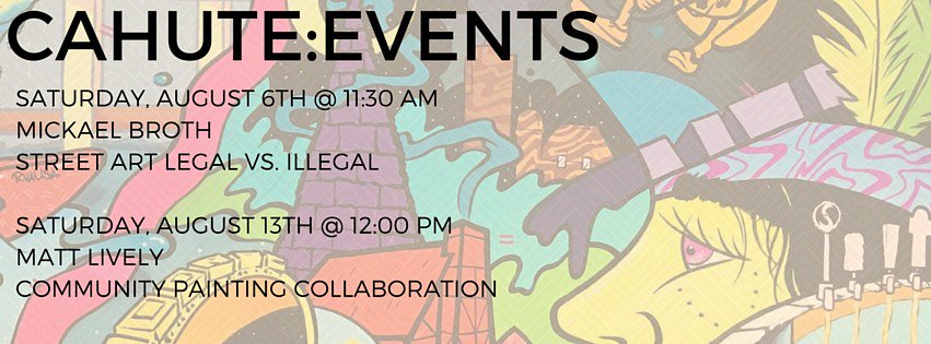 2 events coming up as part of "CAHUTE" <a href="/mattlivelyart/">Matt Lively</a> <a href="/mickaelbroth/">Mickael Broth</a> #artiststories #collaboration #rva #streetart