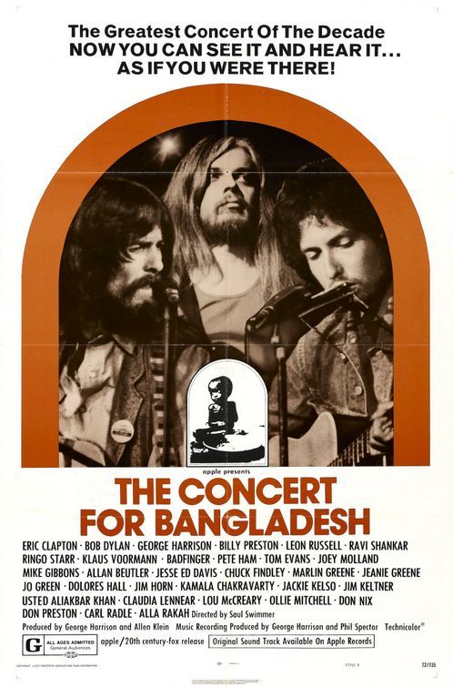GeorgeHarrison's tweet photo. #OTD 27JUL1972 The Concert for Bangla Desh film opens at The Rialto cinema in London. @bobdylan @Badfinger_Offcl https://t.co/ifYacs9D5i