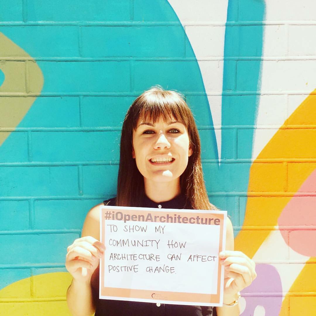 openarch_LA's tweet photo. Volunteer Sara Loy opens architecture, how do you? Join the conversation! #iopenarchitecture https://t.co/9zLe7ugnYS