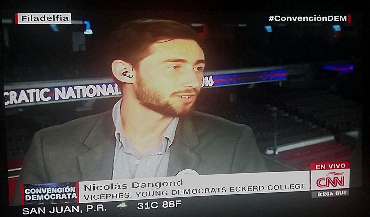 Being politically active is just one more way to #ThinkOutside. You might even end up on TV! #DemsInPhilly