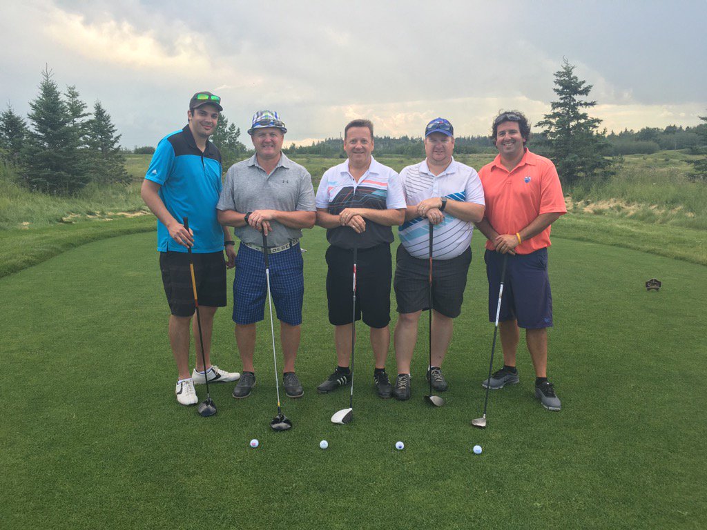 EdmontonJack's tweet photo. Group finished -11.  Would've been better except for the guy on the right. #specgc.  Great cause @SportCentral_AB https://t.co/F7fmi5Pjma