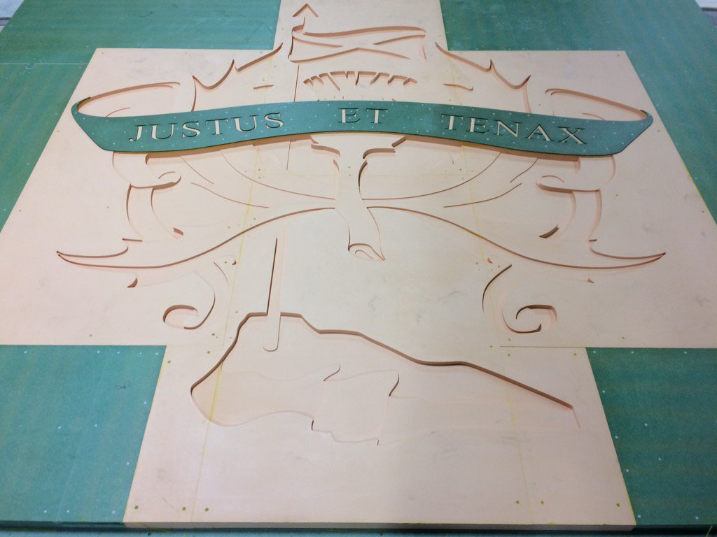 3Dpattern's tweet image. Large 4m x 3m pattern prepared for production of a #rubber #formliner