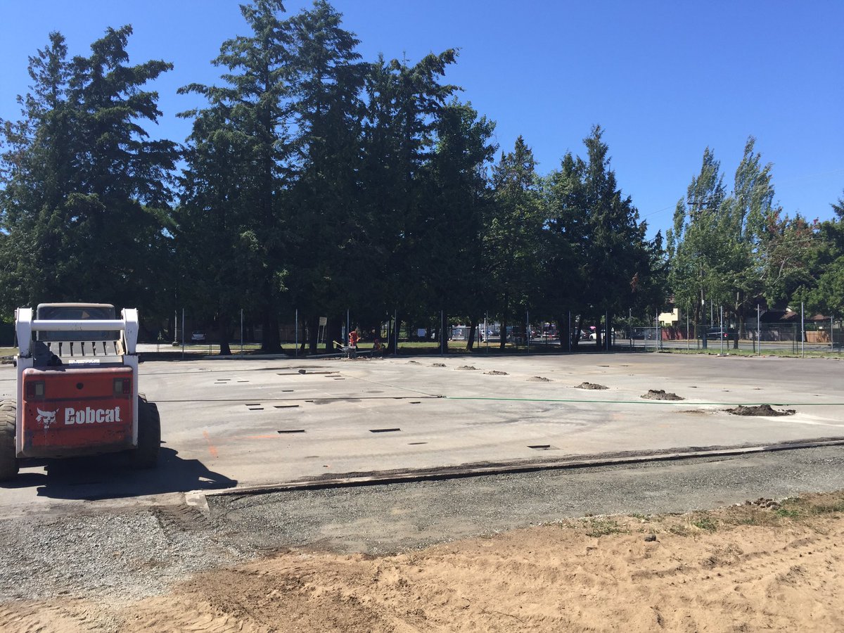 New Bball court and ball hockey box   <a href="/pmlions/">Princess Margaret</a>. Should be ready to go by September!  Thx <a href="/Surrey_Schools/">Surrey Schools</a> Facilities