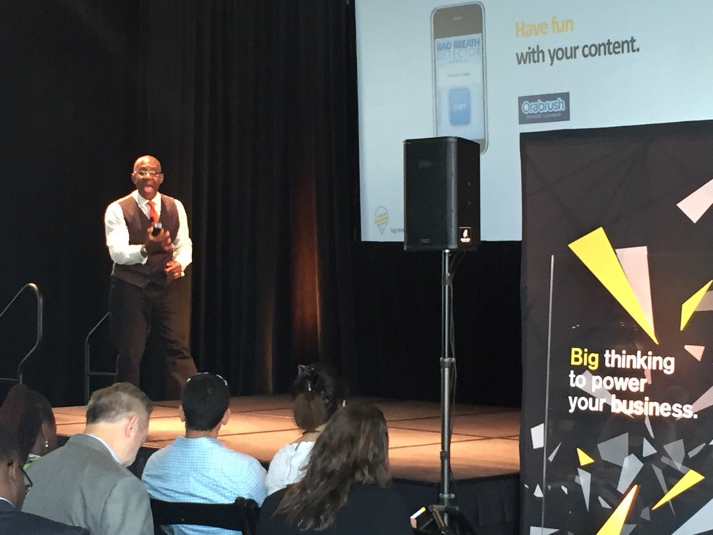 ypforbusiness's tweet photo. "Your content needs to be engaging. It has to pop! Sizzle." @ramonray #ypbreakthrough https://t.co/ySr9ZlG1Mc