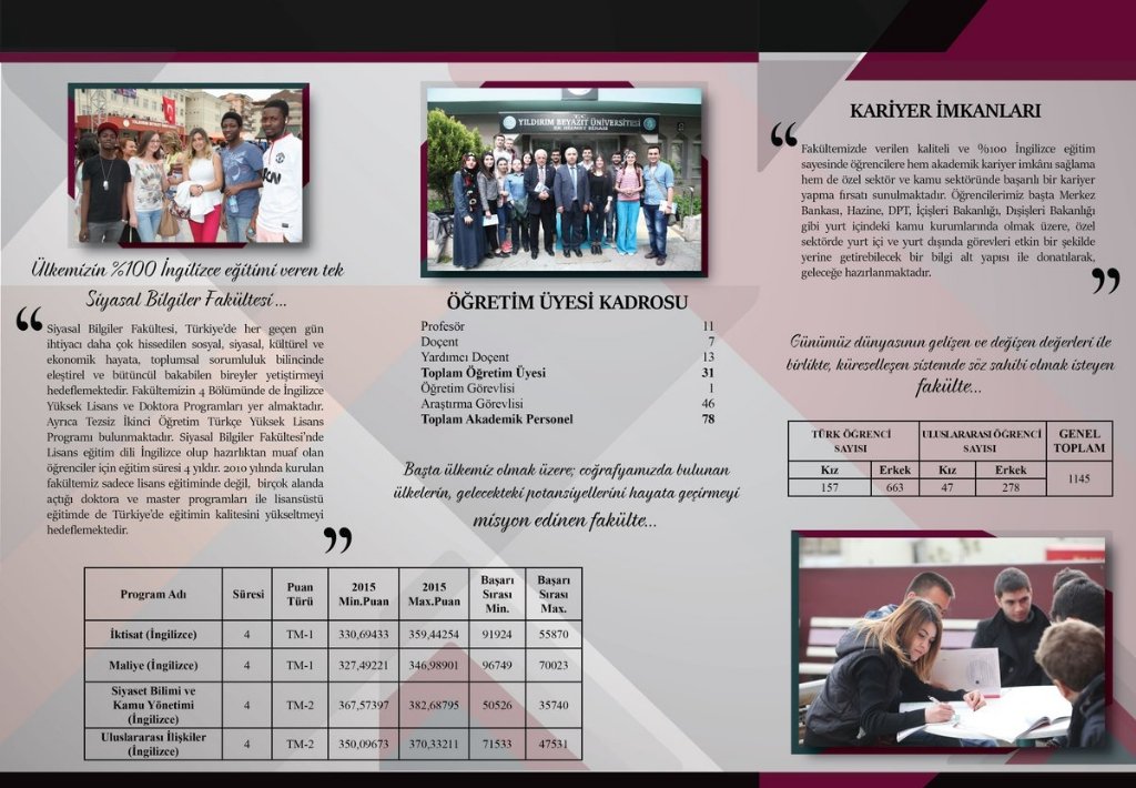 Yıldırım Beyazıt Üniversitesi Siyasal Bilgiler Fakültesi yeni öğrencilerini bekliyor😊