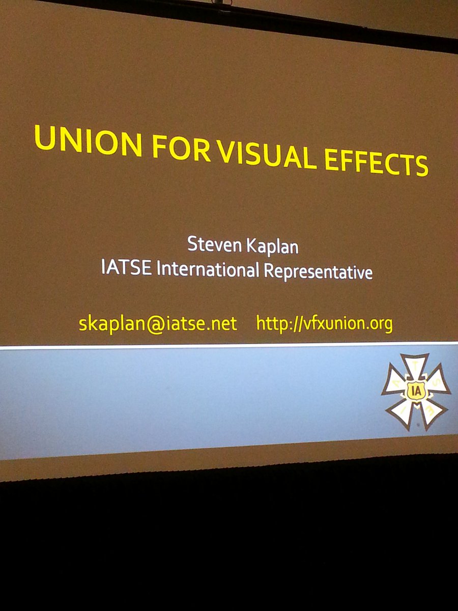 RT <a href="/pat_landers/">Pat Landers</a>: .<a href="/IATSE/">IATSE // #IASolidarity</a> Rep @SteveKap_IATSE talks why/how to form a #vfxunion for artists! #SIGGRAPH2016 <a href="/siggraph/">ACM SIGGRAPH</a>