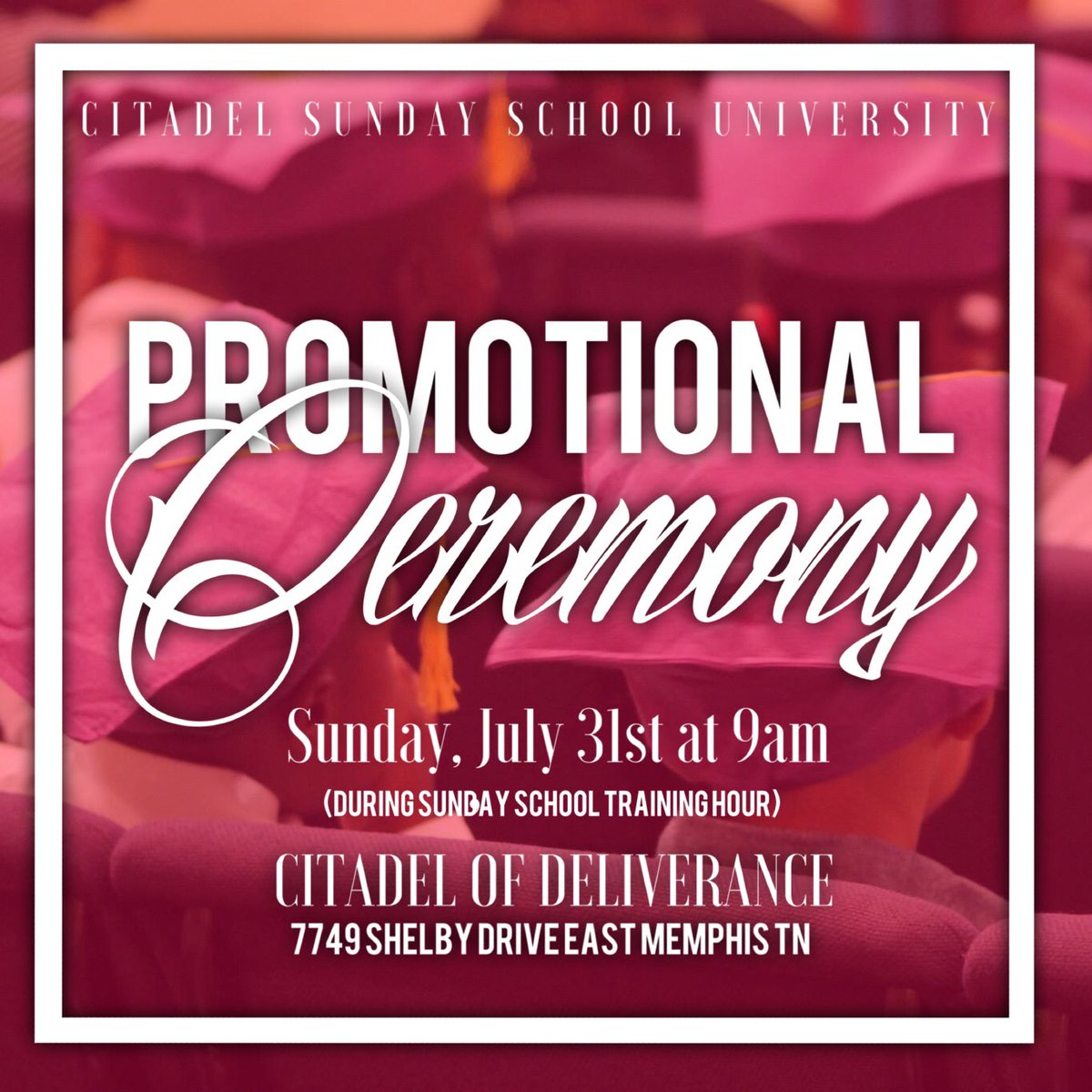 CitadelMemphis's tweet image. This Sunday at 9am!!! #CSSU #teamCITADEL