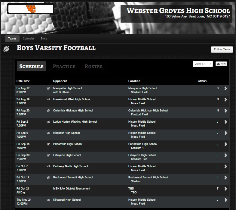 Webster Groves FB tweet media