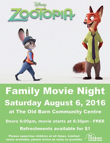 Una On Twitter Family Movie Night At The Old Barn On Aug 6 Will