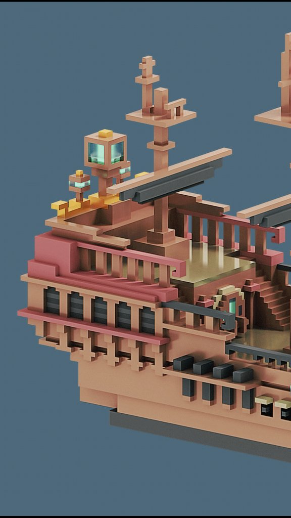 Gvaat's tweet photo. Final render of #voxel #pirate ship. For those that have asked, it was
made with @ephtracy 's #magicavoxel https://t.co/KNUTzUtZ4J