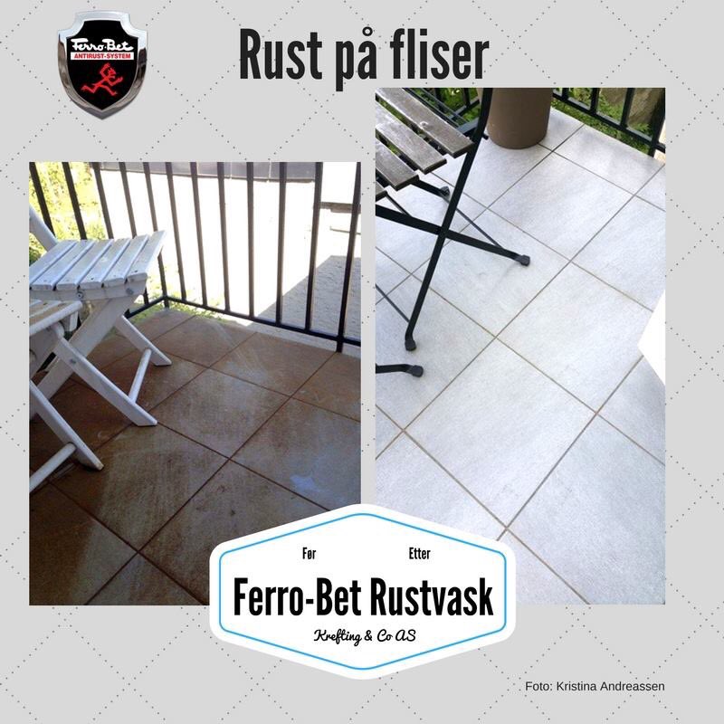 FerroBet's tweet photo. Problem med rust eller rustflekker på fliser? Test av Ferro-Bet Rustvask i bruk #flis #fliser  #oppussing  #diy https://t.co/2rgUqWpF7E