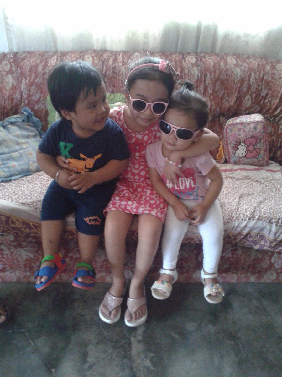 ArabellaLigan's tweet photo. Baby Kaled,my inaanak Sab and I before going to party. https://t.co/dAysL1aKS0